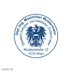 Architekten/Ziviltechniker -Stempel | ⌀40mm Spezialstempel